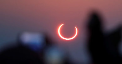 Fotografía que muestra un eclipse solar anular