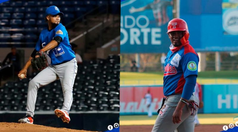 Jugadores de los Toros de Chontales y Tiburones del Granada durante un juego del Campeonato de Primera División Comandante Germán Pomares Ordoñez.