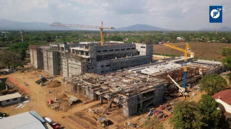 Vista aérea de la construcción del nuevo Hospital Escuela Oscar Danilo Rosales Argüello de León