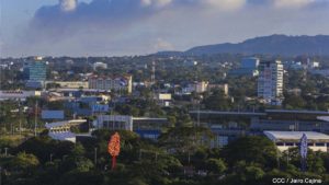 Managua vista desde la loma de Tiscapa