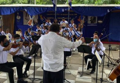 Orquestas del Ministerio de Educación (MINED), se preparan para las celebraciones de esta semana