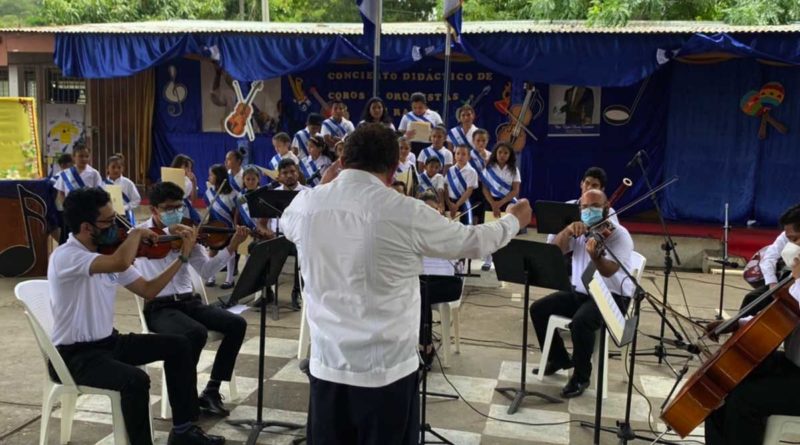 Orquestas del Ministerio de Educación (MINED), se preparan para las celebraciones de esta semana