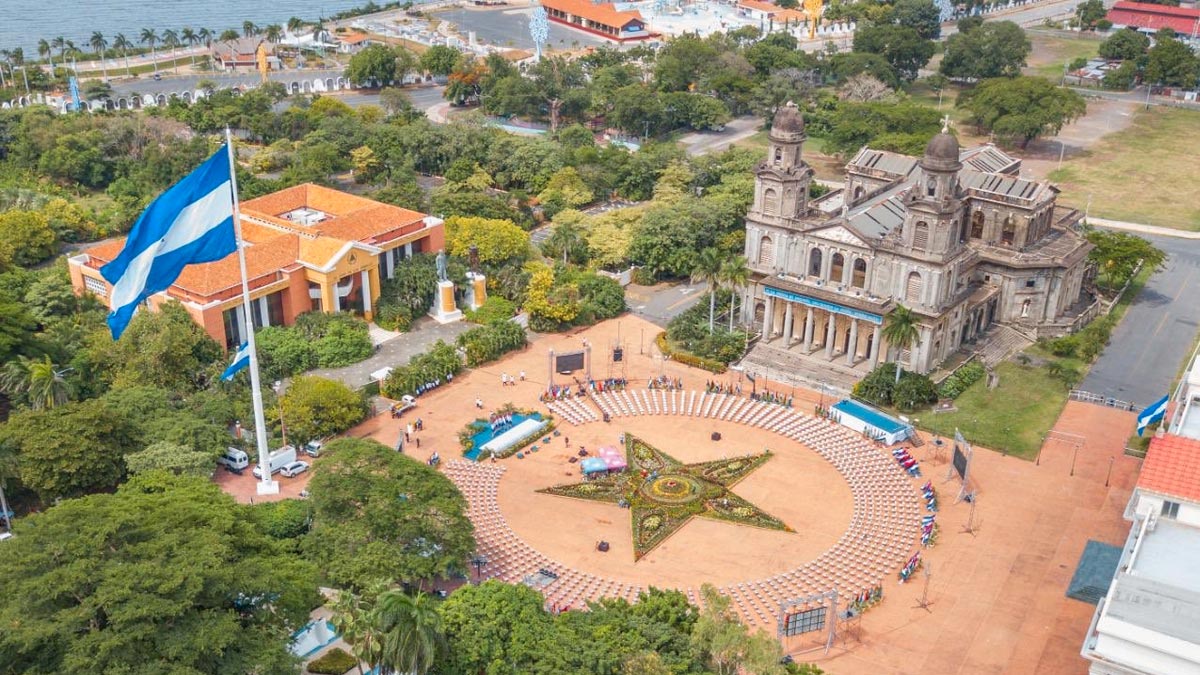 Plaza de la Revolución en Managua, Nicaragua, el 19 de julio de 2020.