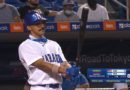 Juan Diego Montes de la Selección de Béisbol de Nicaragua durante el juego ante Estados Unidos en el Preolímpico de Béisbol de las Américas.