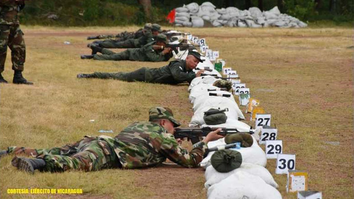 Ejército de Nicaragua informa sobre realización de ejercicio de tiro en el Polígono Nacional.