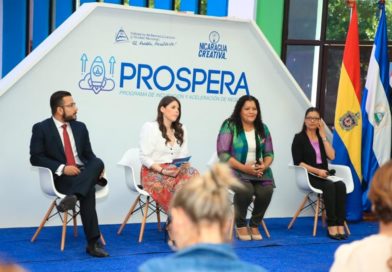Miembros de la Comisión Nacional de Economía Creativa de Nicaragua durante la convocatoria del Programa de Incubación y Aceleración de Negocios “Prospera”.