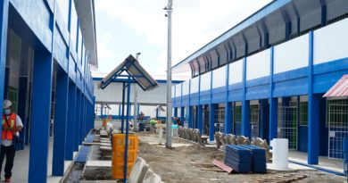 Instalaciones del Centro Educativo Cristóbal Rugama de Masaya durante la remodelación