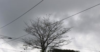 Cielo nublado de la ciudad de Masaya con altas probabilidades de lluvias por la tarde e inicio de la noche.