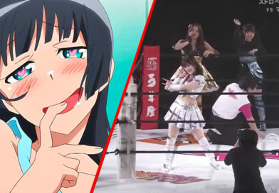 Dos idols japonesas luchando en un ring