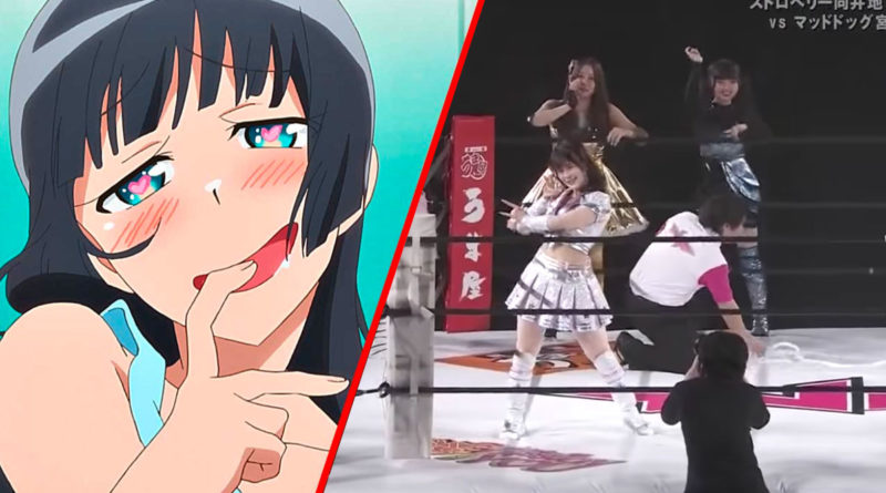 Dos idols japonesas luchando en un ring