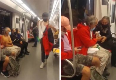 Joven regala la ropa que traía a una persona sin hogar con frío