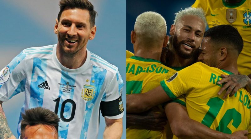 Leo Messi de Argentina y Neymar de Brasil.