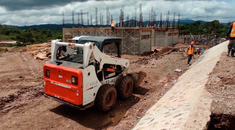 Obras en el nuevo Centro Tecnológico Marcos Homero Guatemala, ubicado en Asturias, departamento de Jinotega