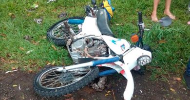 Motocicleta después de un accidente