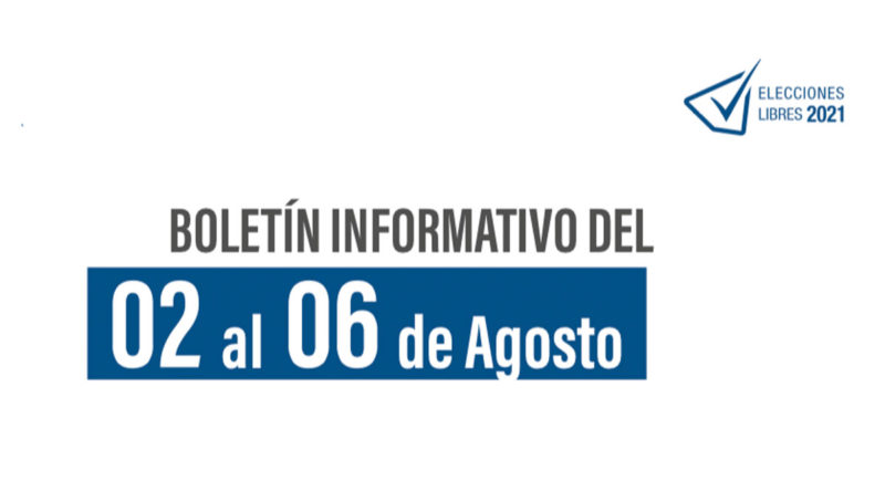 Boletín Informativo semanal No. 13 “Elecciones Libres 2021”