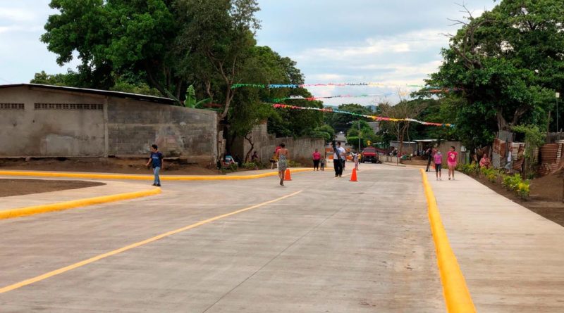 Calles recién inauguradas en el Barrio Óscar Turcios de Managua