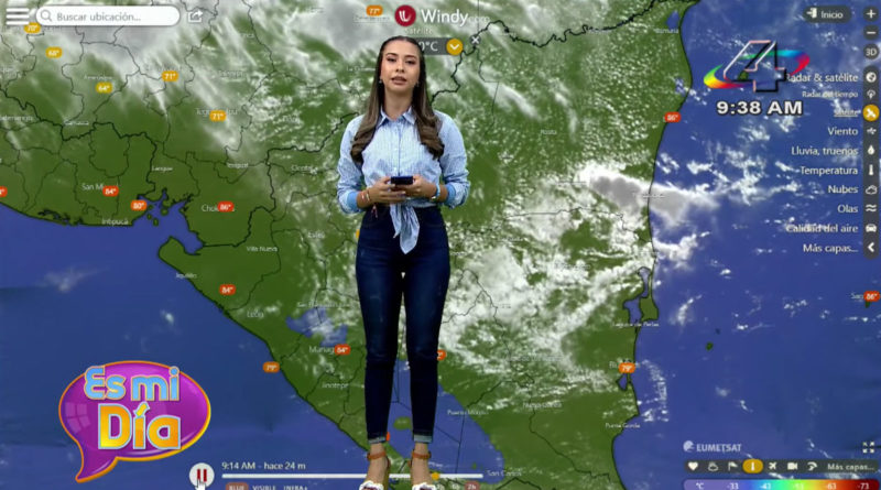 Idis Rodríguez en el programa Es Mi Día brindó el reporte del clima en Nicaragua.