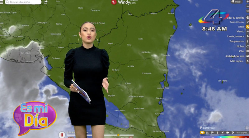 Mabel Canales en el programa Es Mi Día brindó el reporte del clima en Nicaragua