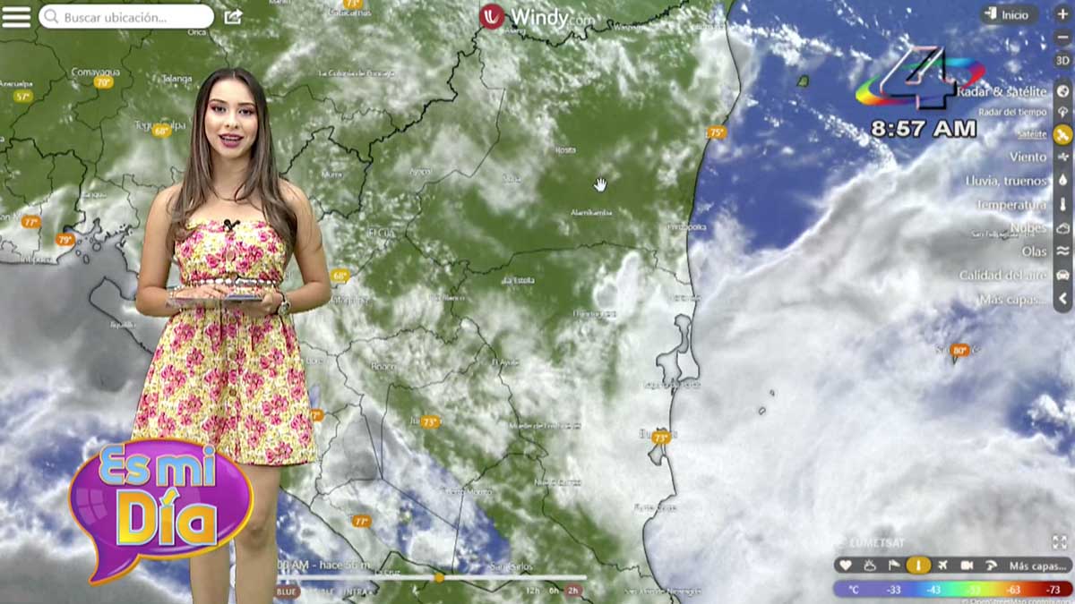 Clima en Nicaragua: Parcialmente nublado y lluvias por la tarde