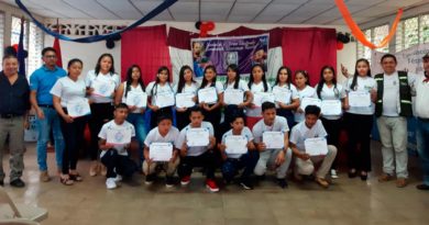 22 jóvenes egresaron del curso del rubro café impartido durante 6 meses en la comunidad Las Escaleras en Matagalpa