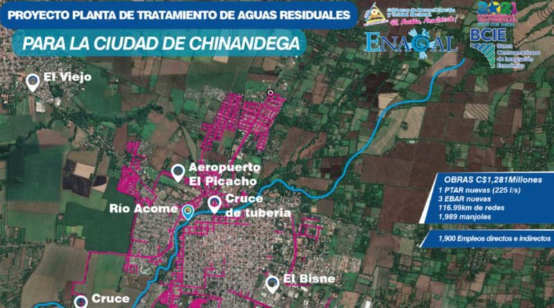 Esquema de área de incidencia de proyecto en Chinandega