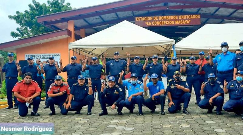 Cuerpo de bomberos que brindará atención en la nueva estación de bomberos en La Concepción