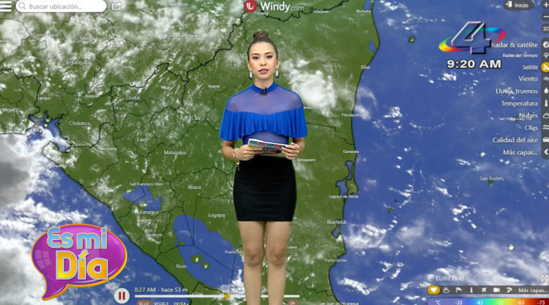 Idis Rodríguez en el programa Es Mi Día brindó el reporte del clima en Nicaragua.