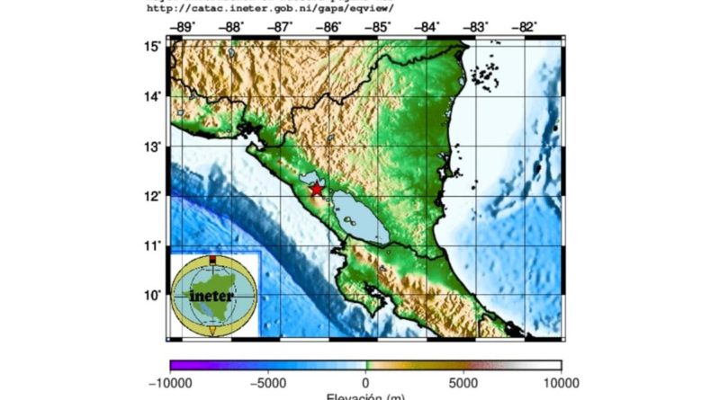 INETER reportó sismo de 3 grados la tarde este lunes