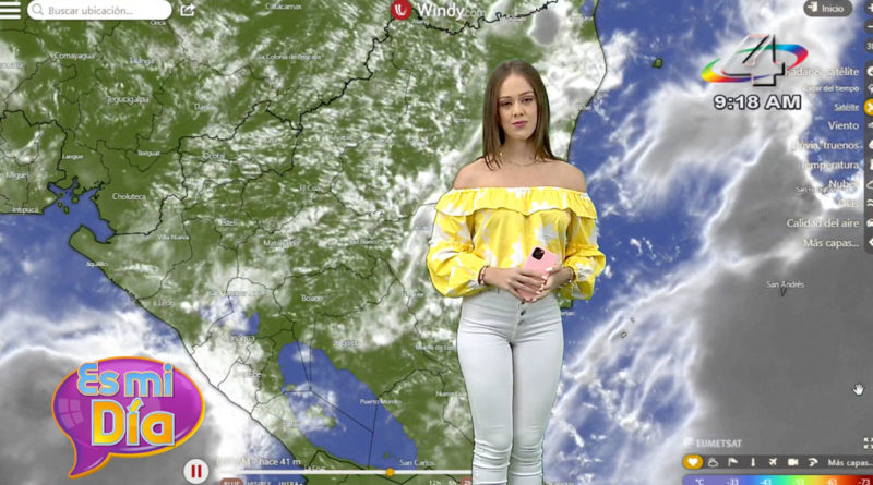 Lizandra Herrera en el programa Es Mi Día brindó el reporte del clima en Nicaragua