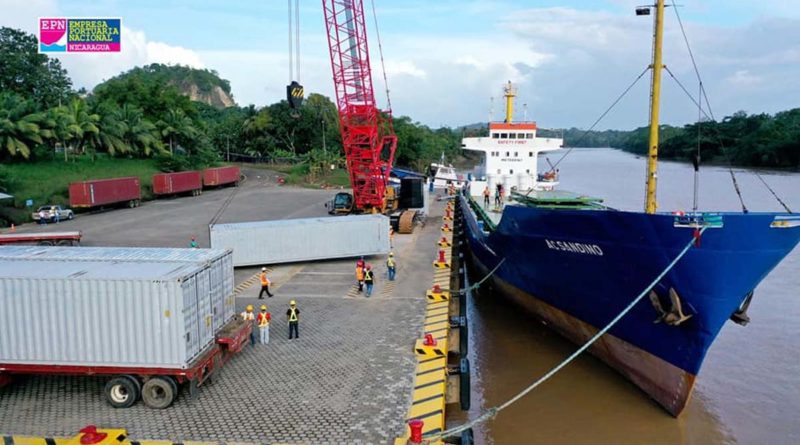 Barco Augusto C. Sandino que partió rumbo a Cuba