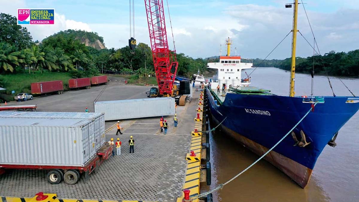 Aumenta arribo de buques con productos de importación y exportación a puertos nicaragüenses