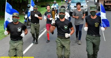 Ejército de Nicaragua realizó traslado de la Antorcha de la Libertad Centroamericana