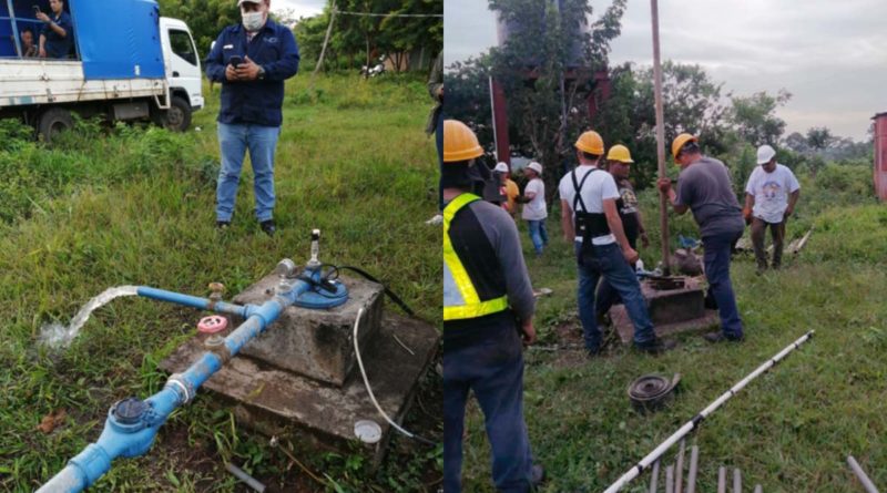 ENACAL rehabilita servicio de agua en comunidad Los Encuentros en Carazo