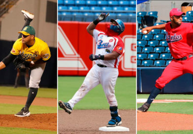 Jugadores de los Indios del Bóer, Dantos e Indígenas de Matagalpa en sus respectivas series del Pomares 2021.
