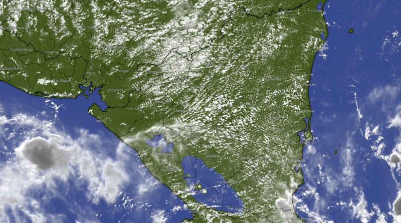 Imagen satelital sobre el clima en Nicaragua