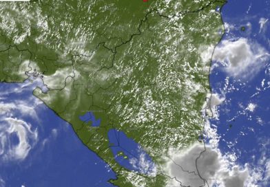 Imagen satelital del clima sobre Nicaragua