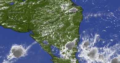 Imagen satelital del Clima de Nicaragua.