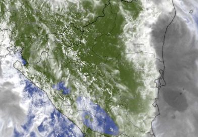 Vista satelital del clima sobre Nicaragua