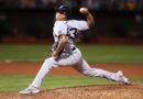 El lanzador nicaragüense Jonathan Loáisiga en un juego de los Yankees de Nueva York.