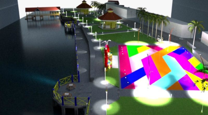 Vista del nuevo diseño del malecón de San Carlos