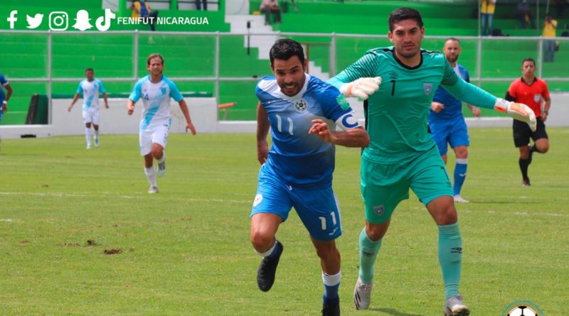 Juan Barrera en el partido amistoso Nicaragua contra Guatemala en Ciudad Antigua
