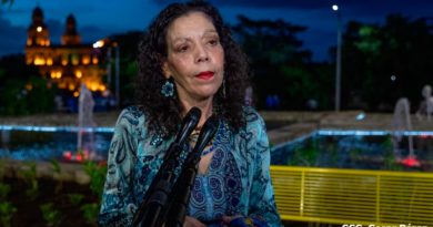 Compañera Rosario Murillo después del recibimiento de la Antorcha de la Libertad Centroamericana