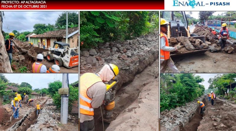 Instalación de tuberías y rehabilitación de calles en Altagracia, Isla de Ometepe