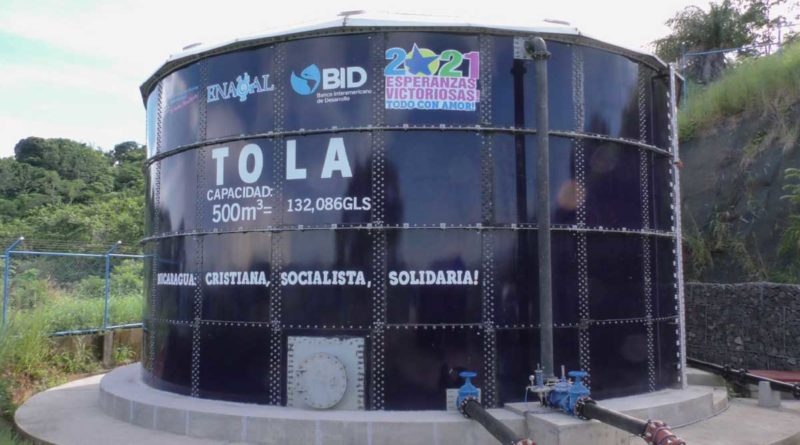 Uno de los nuevos tanques rehabilitados por ENACAL en Tola