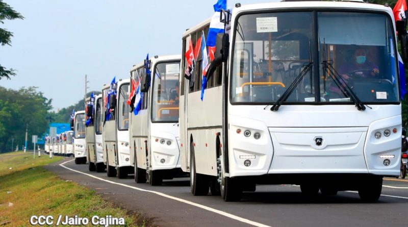 Llegada de 150 nuevos buses rusos para modernizar el transporte público de Nicaragua