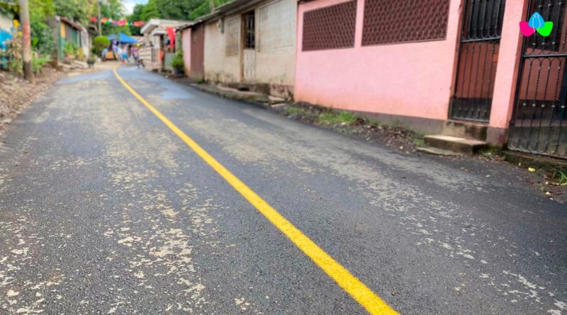 Calles renovadas en el barrio Pantasma de Managua