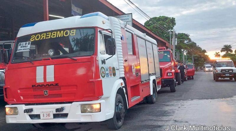 Camiones de bomberos para la nueva estación de bomberos de Wiwilí en Nueva Segovia