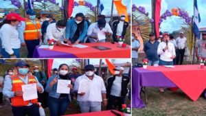 Firma del contrato para inicio de obras del nuevo puesto de salud en Wawabar, Puerto Cabezas