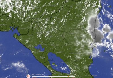 Imagen satelital sobre el clima en Nicaragua