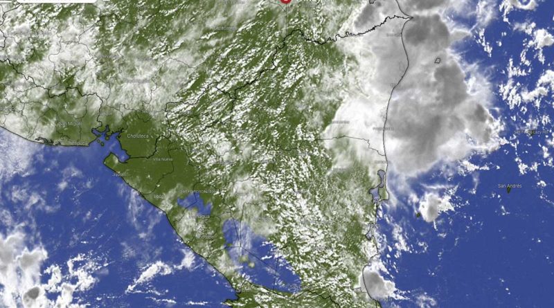 Imagen satelital sobre el clima en Nicaragua